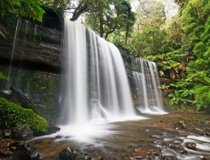 Russell Falls in the Mount Field National Park Tasmania